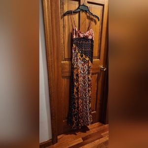 A long beautiful dress from free people, purchased at Revolve.